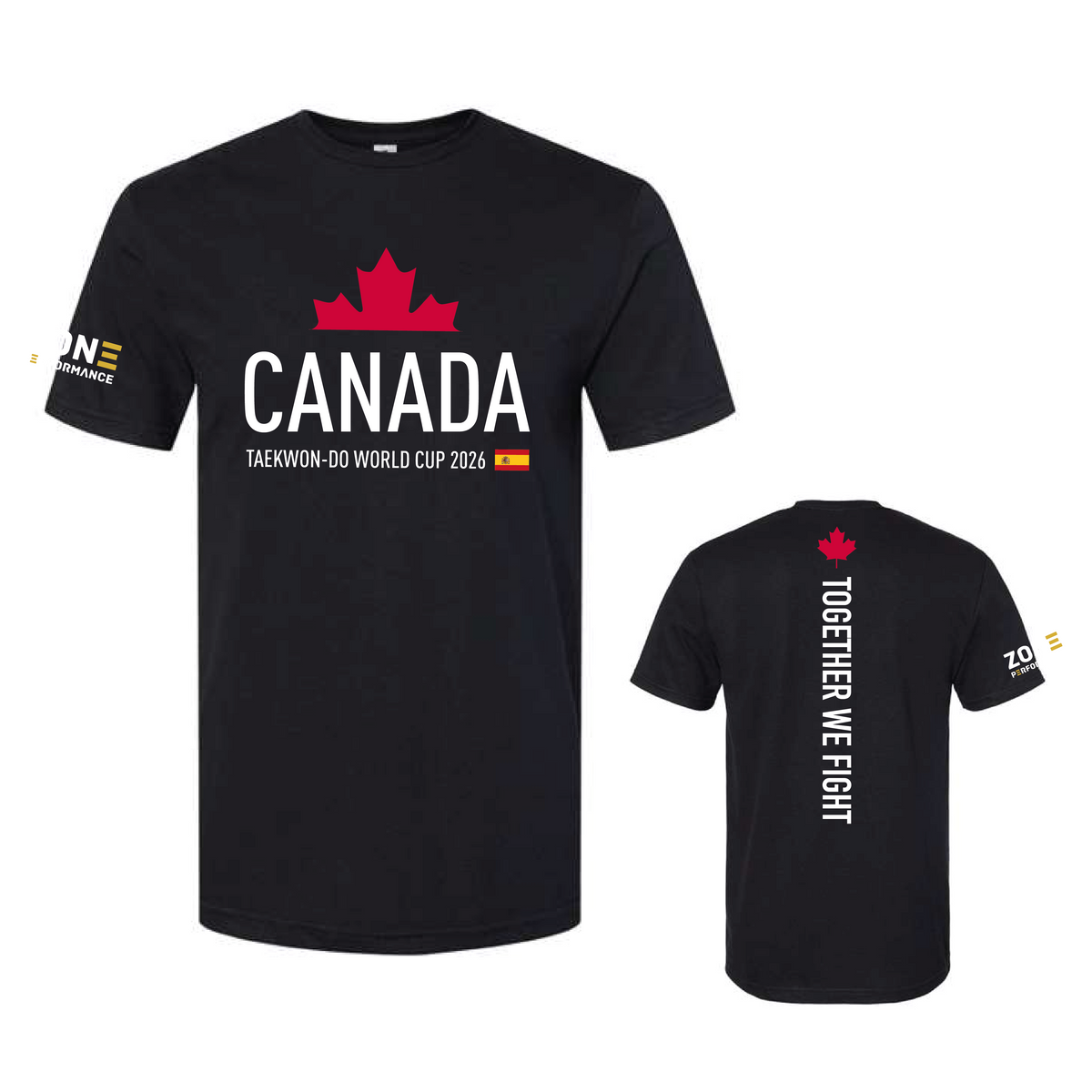 ROAD TO SPAIN 2026 - PAR ZONE PERFORMANCE - T-shirt manches courtes 100% polyester