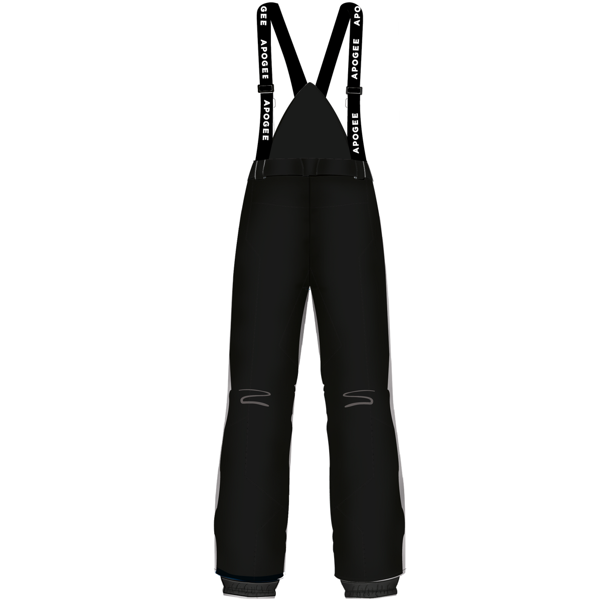 Sunpeak Black Winter Trousers with Ergonomic Cut and Side Zippers